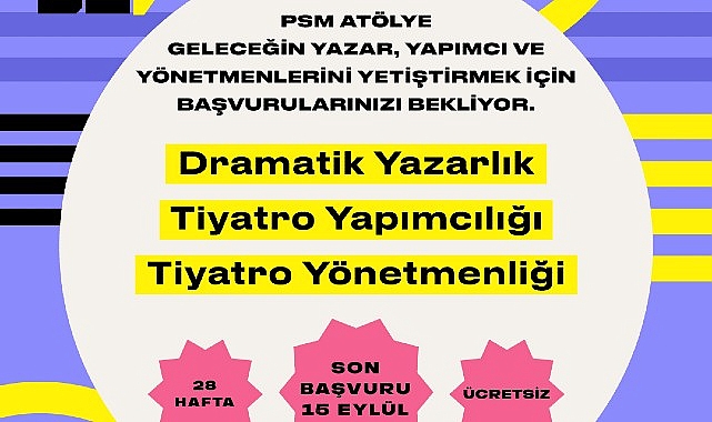 Tiyatroya genç yetenekler kazandırma hedefiyle Mey|Diageo iş birliğinde düzenlenen PSM Atölye yeni dönem başvurularını bekliyor!