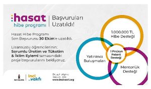 İnci Vakfı, Hasat Hibe Programı’nın  son başvuru tarihi 30 Ekim 2023’e uzatıldı