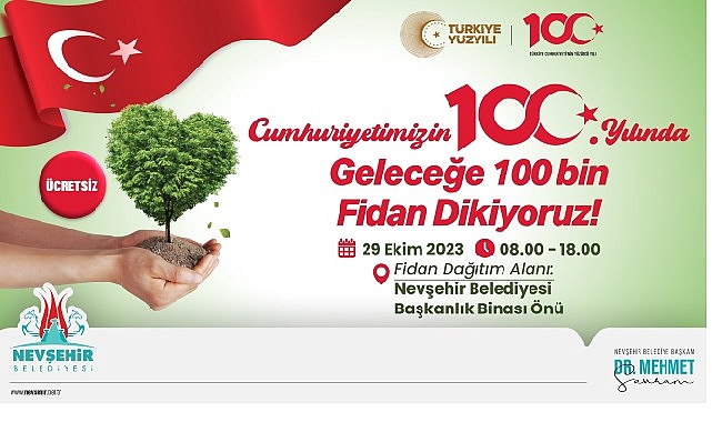 Nevşehir belediyesi vatandaşlara ücretsiz olarak 100 bin fidan dağıtacak