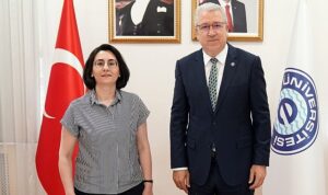 Ege Üniversitesi Rektörü Doç. Dr. Bahar Dervişcemaloğlu’nu Tebrik Etti