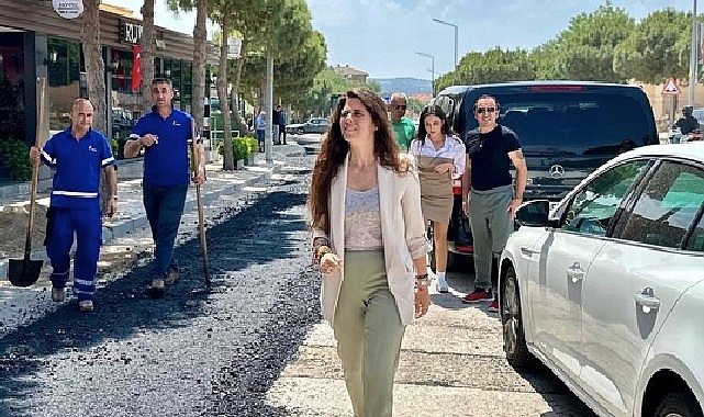 İzmir ve Çeşme Belediyeleri İş Birliğiyle Yapılan Yol Çalışmaları