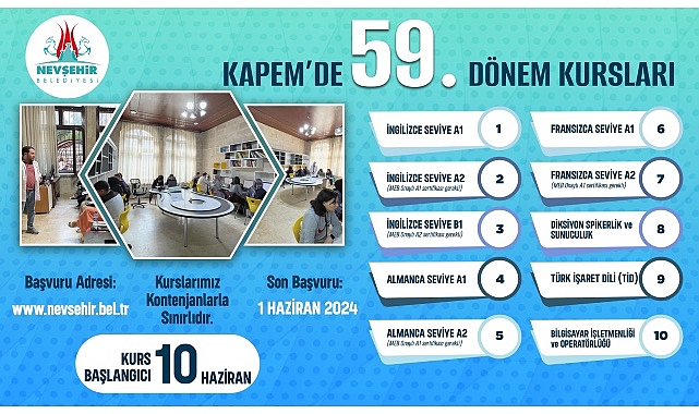 KAPEM 59. Dönem Kursları Başlıyor
