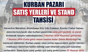 Kurban Pazarı Yer Kiralama Başvurusu