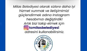 Milas Belediyesi, Yeni Instagram Hesabını Duyurdu