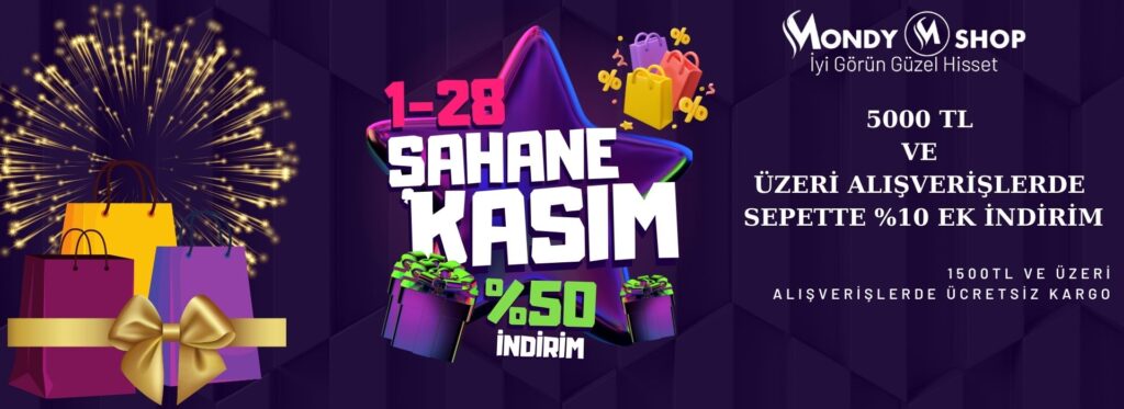 8. Yılımızı Şahane Kasım Ayı İndirimleri ile Taçlandırıyoruz – Mondy Shop