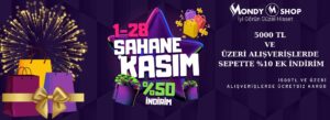 8. Yılımızı Şahane Kasım Ayı İndirimleri ile Taçlandırıyoruz – Mondy Shop