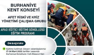 Burhaniye Kent Konseyi’nden AFAD Eğitici Eğitimi Gönüllüsü Programı