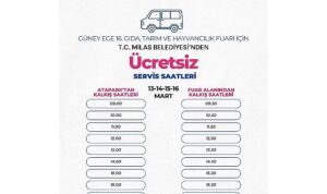 Milas Belediyesi ziyaretçileri fuar alanına ücretsiz ulaştıracak