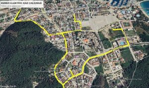 Kemer’de elektrik hatları yenileniyor