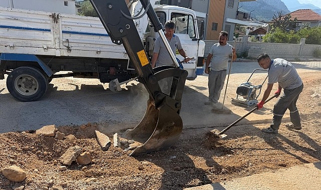 Kuzdere Mahallesi’nde yama çalışmaları