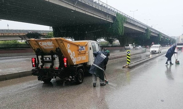 Canik’te Sağanak Yağışa Karşı Etkin Mücadele