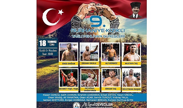 9. Burhaniye-Kızıklı Yağlı Pehlivan Güreşleri’nde Geri Sayım Başladı