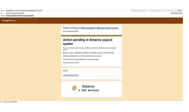 Düşman ‘Form’unda: Kripto dolandırıcıları Google Formlar aracılığıyla kullanıcıları hedef alıyor