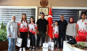 Milli sporculardan Başkan Topaloğlu’na ziyaret