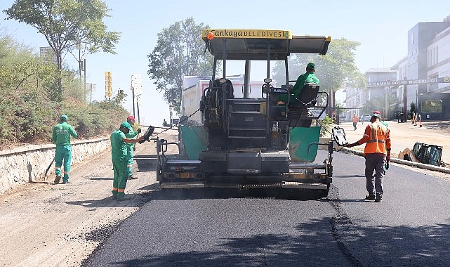 Çankaya’da asfalt çalışmaları devam ediyor