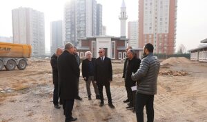 Başkan Pekyatırmacı Yapımı Devam Eden Yazır Mahalle Külliyesi’nde İncelemelerde Bulundu