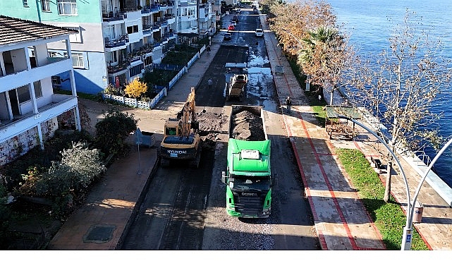 Gölcük Halıdere Sahil Caddesi’ne kapsamlı yenileme