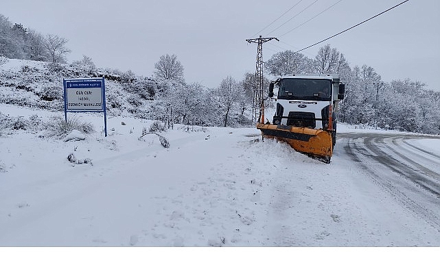 İnegöl Belediyesi Karla Mücadelede 24 Saat Sahada