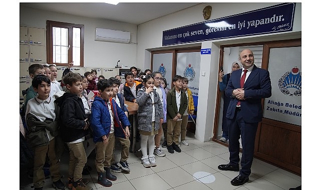 Aliağa Belediyesi Zabıta Müdürlüğü Minik Misafirlerini Ağırladı