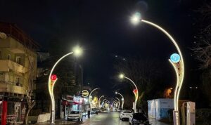 Şehit Ergün Köncü Caddesi ışıl ışıl