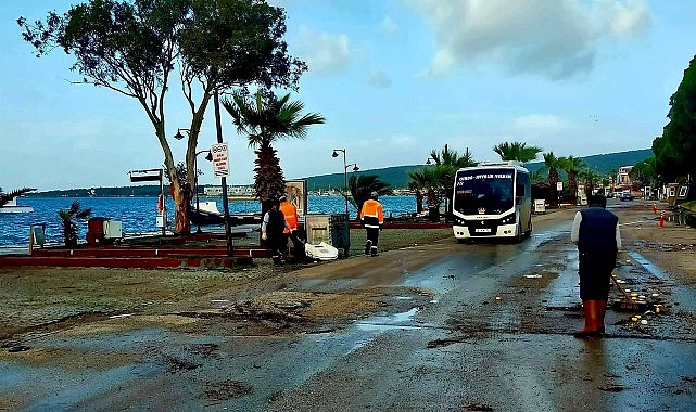 Ayvalık’ta Lodos Alarmı: Ekipler Sahada, Çalışmalar Aralıksız Sürüyor