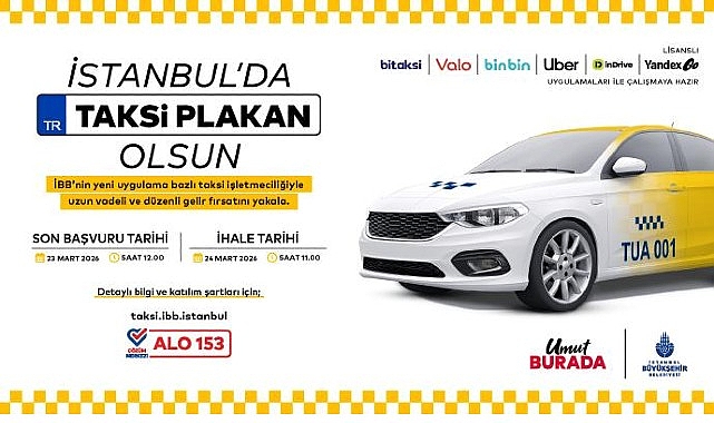 İstanbul’da Uygulama Bazlı Taksi İçin 7. İhale 24 Mart’ta