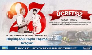 23 Nisan’da Kocaeli’de ulaşım ücretsiz